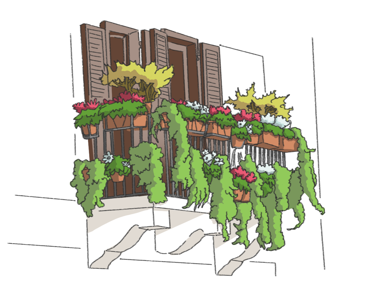 Jocondo on a balcony